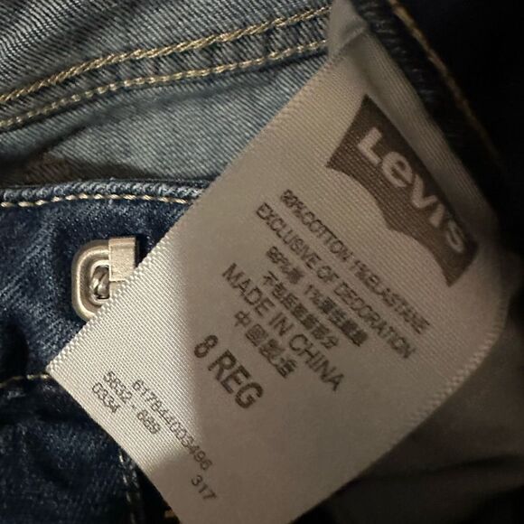 Levi’s Girls 711 Skinny Destructed Jeans - Size 8 - Picture 7 of 9
